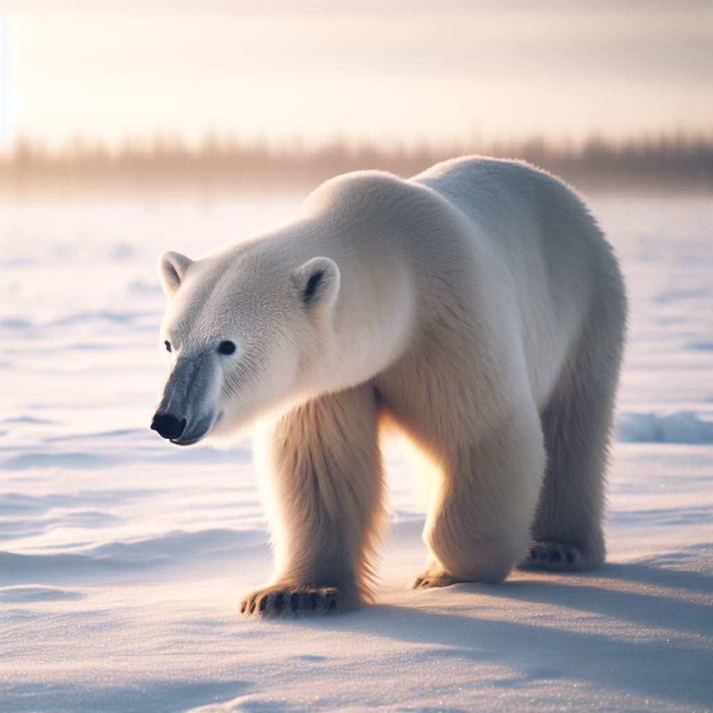 Polar Bear dominant on Arctic ice